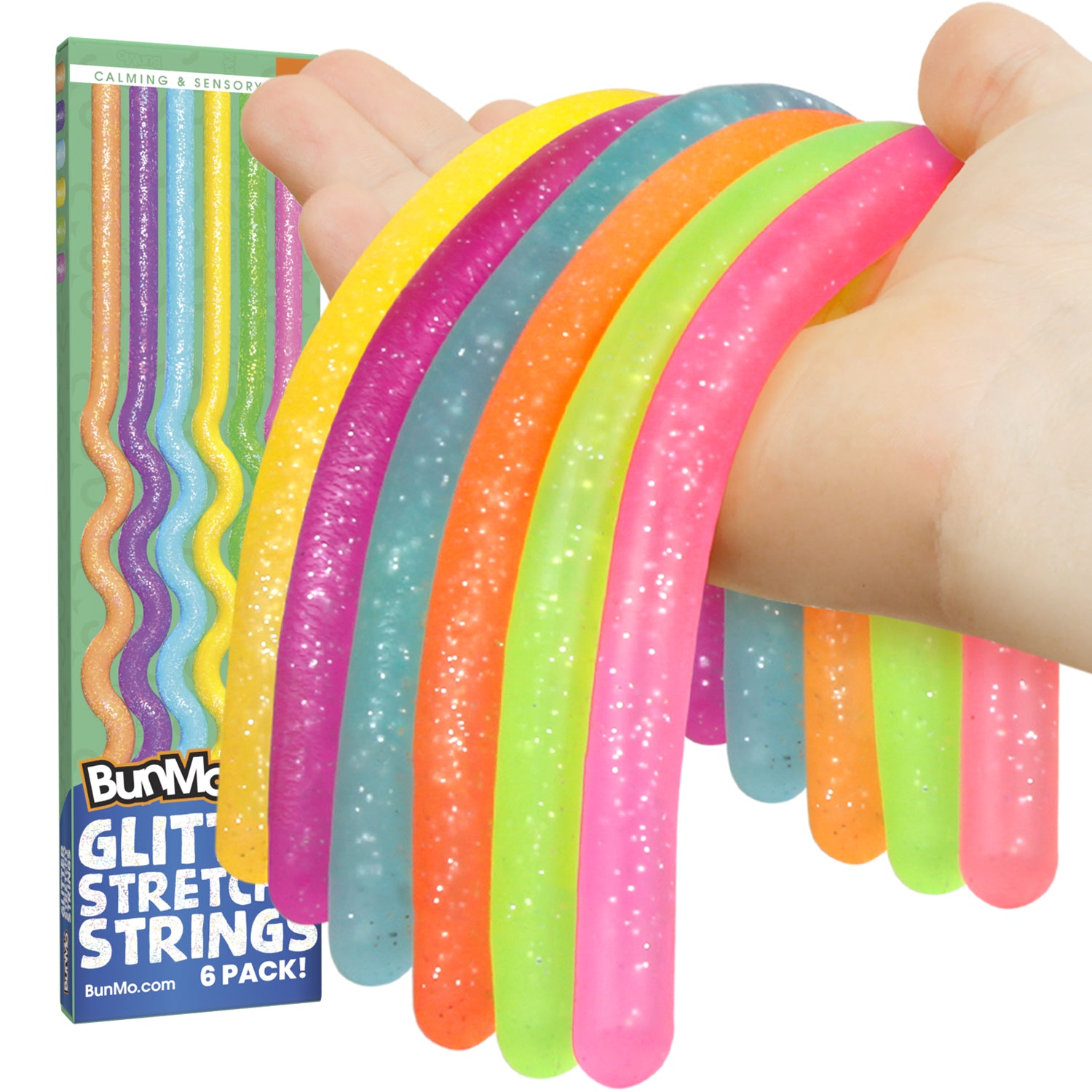 Shorties' Glitter Glow Stretchy Fidget Toys –