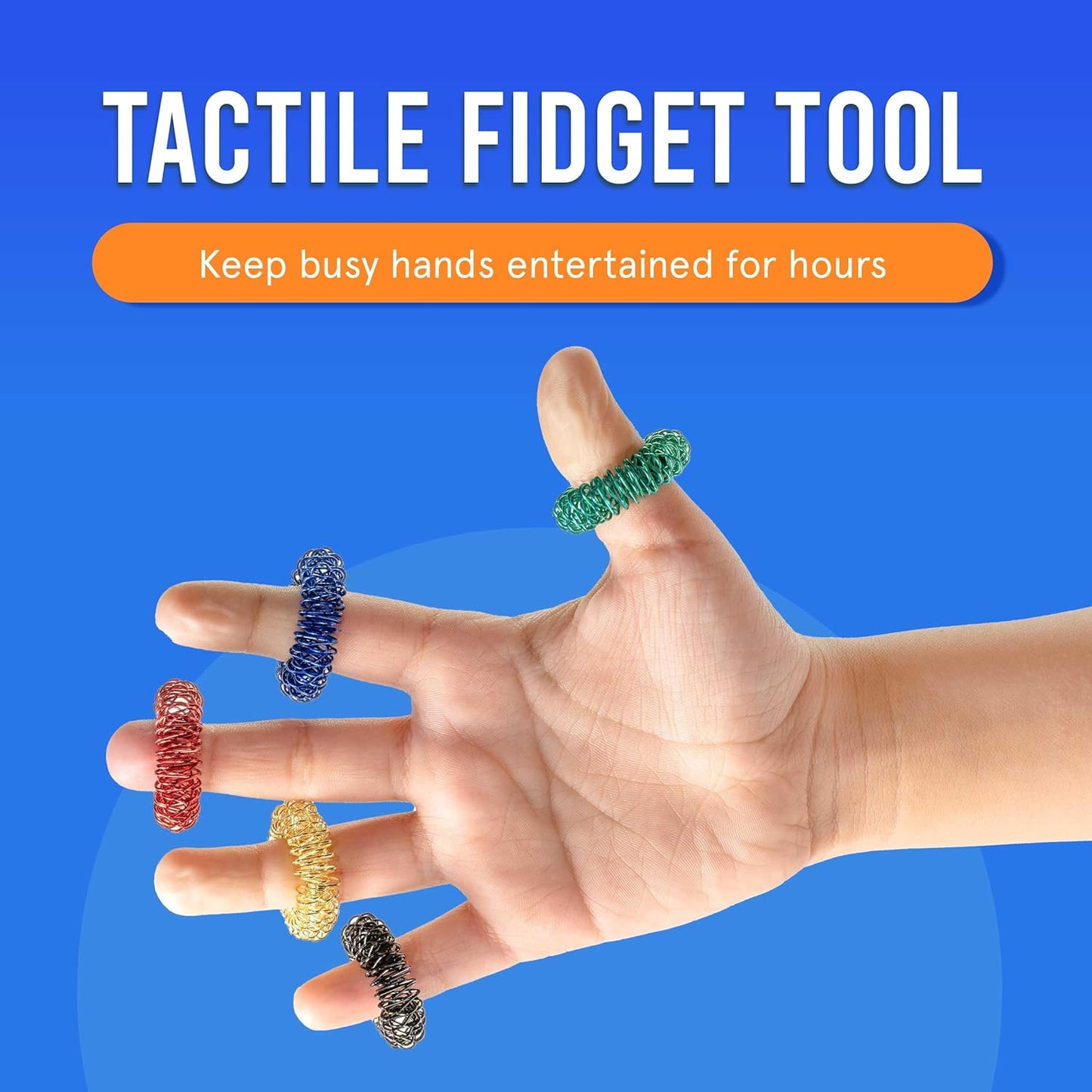 Spiky Sensory Fidget Rings (9 pck)
