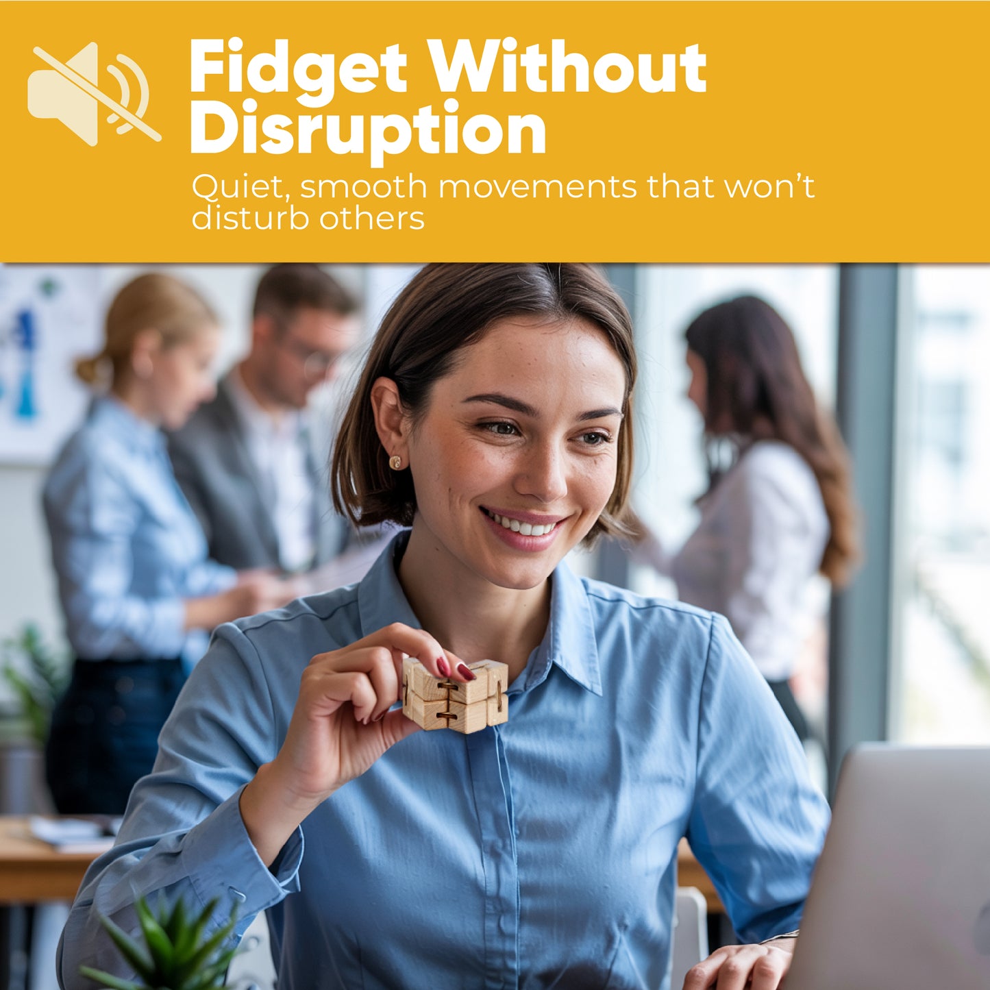 Wooden Cube Fidget Toy