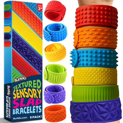 Textured Sensory Slap Bracelet 6 pk