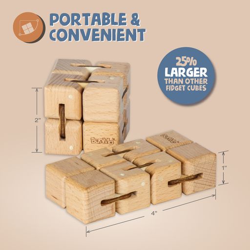 Tørke hulkende frugthave Wooden Cube Fidget Toy – BunMo.com