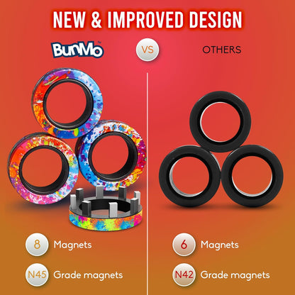 Rainbow Magnetic Rings (3 pck)