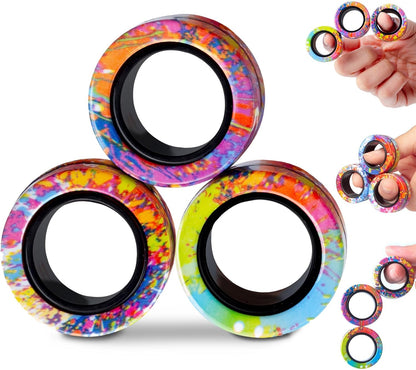 Rainbow Magnetic Rings (3 pck)