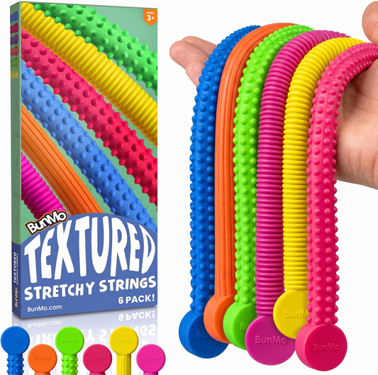BunMo Stretchy Strings Textured 6 Pack
