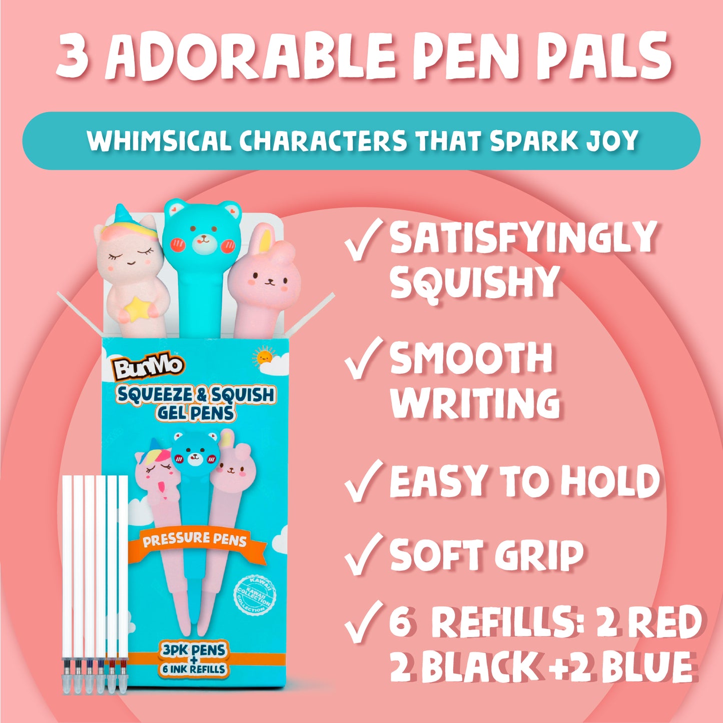 3pk Squishy Pens