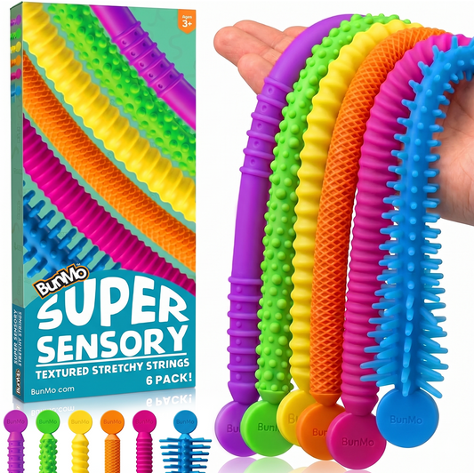 BunMo Stretchy Strings Textured 6 Pack