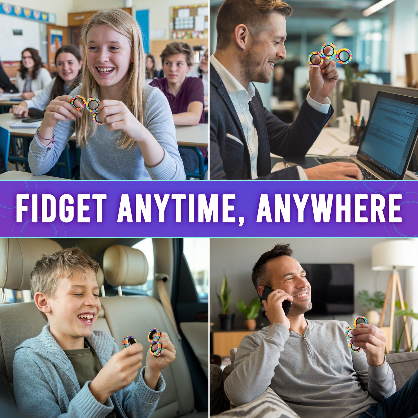 Magnetic Fidget Rings