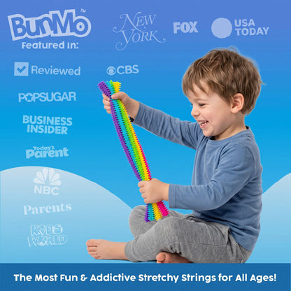 BUNMO Textured Stretchy Strings for Kids - 6 Pack