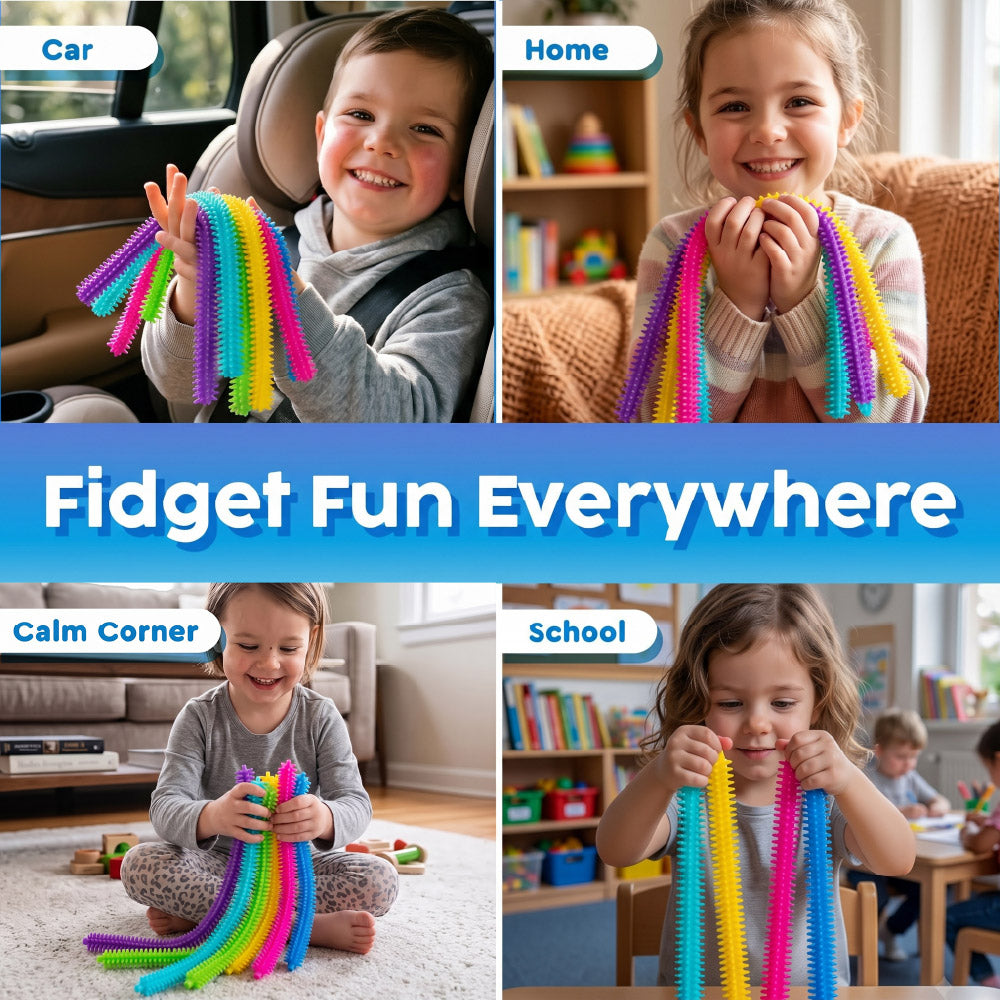 BUNMO Textured Stretchy Strings for Kids - 6 Pack