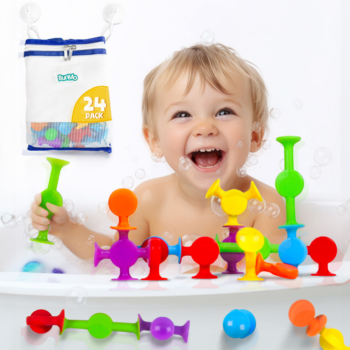 BunMo Textured Suction Bath Toys