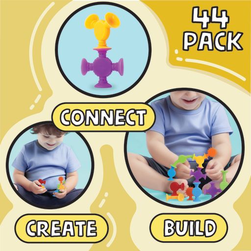 Textured Suction Toys 44pk