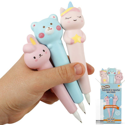 Squish & Squeeze Gel Pens 3pk
