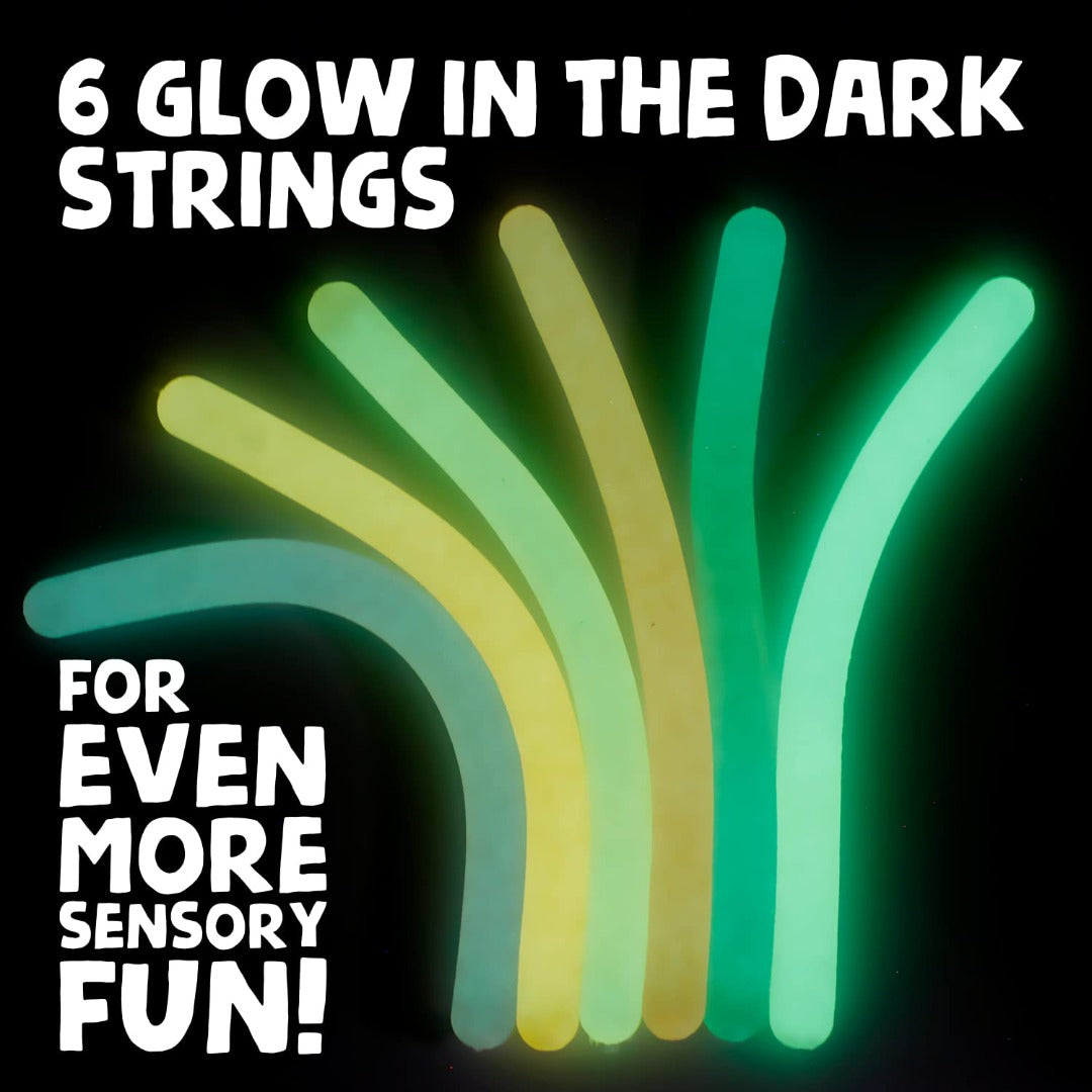 ‘Shorties’ Glitter Glow Stretchy Fidget Toys