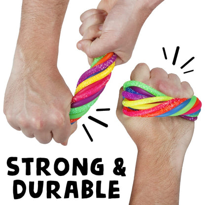‘Shorties’ Glitter Glow Stretchy Fidget Toys
