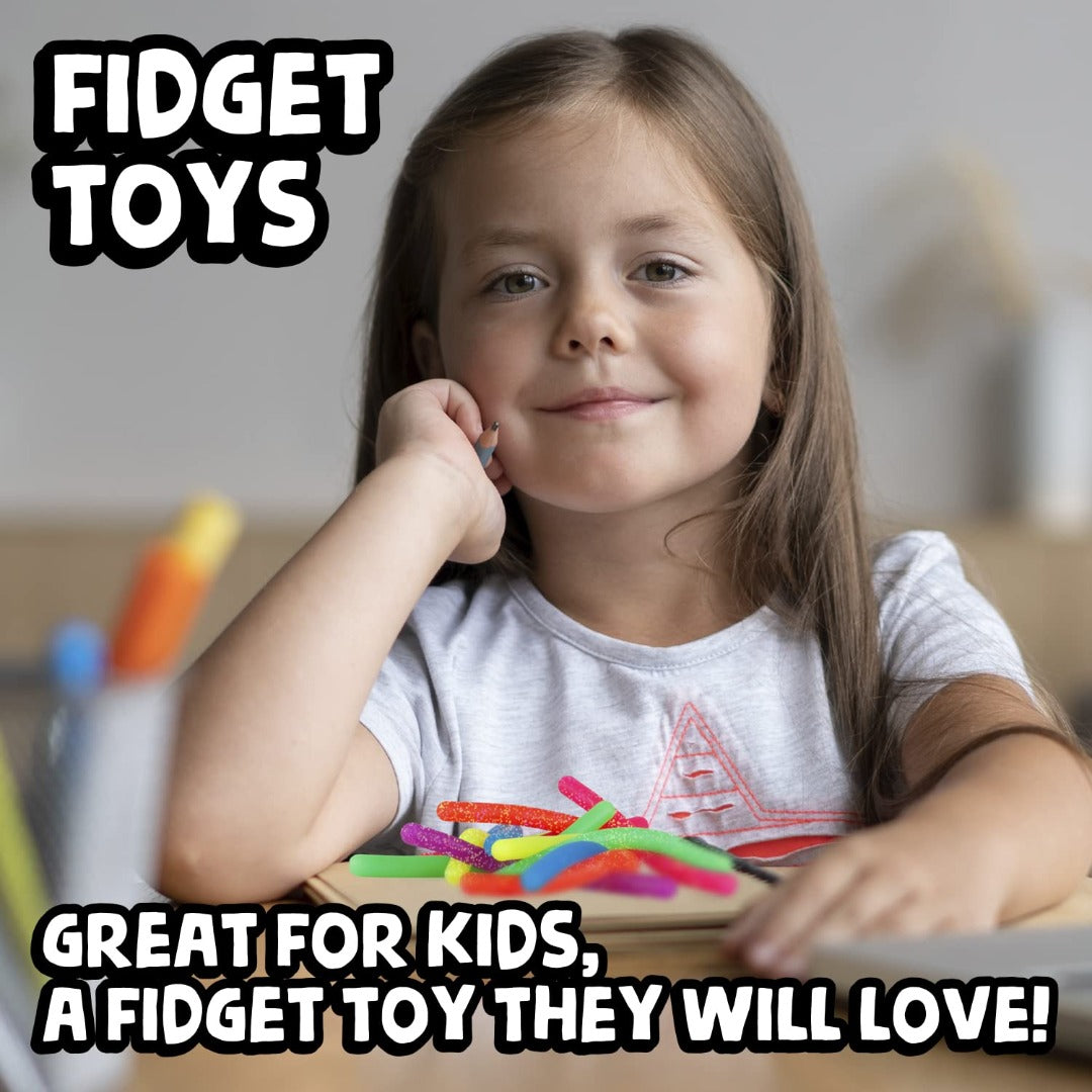 ‘Shorties’ Glitter Glow Stretchy Fidget Toys