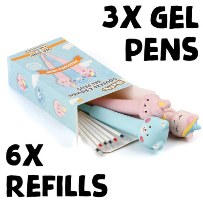Squish & Squeeze Gel Pens 3pk