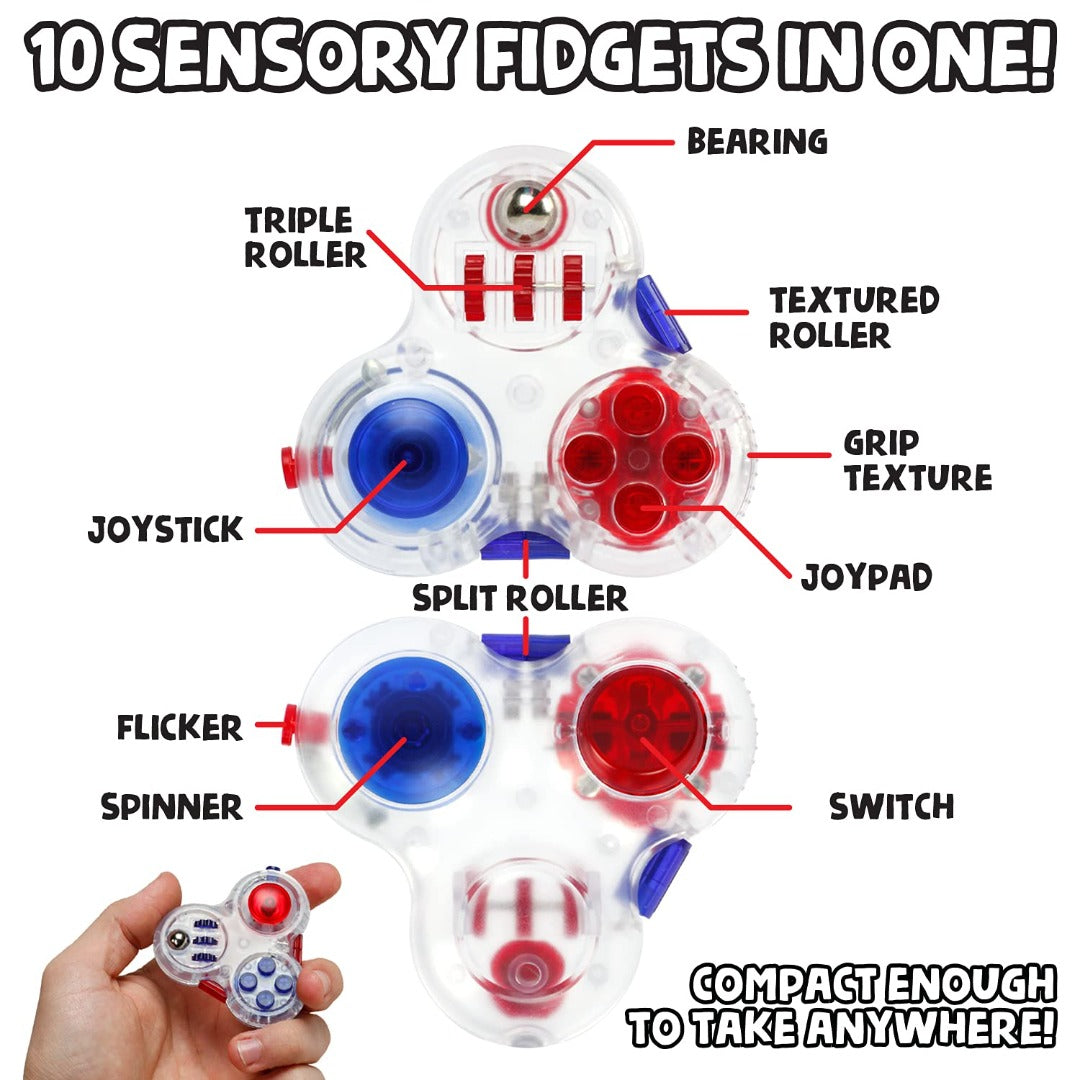 Triple Controller Fidget Pad