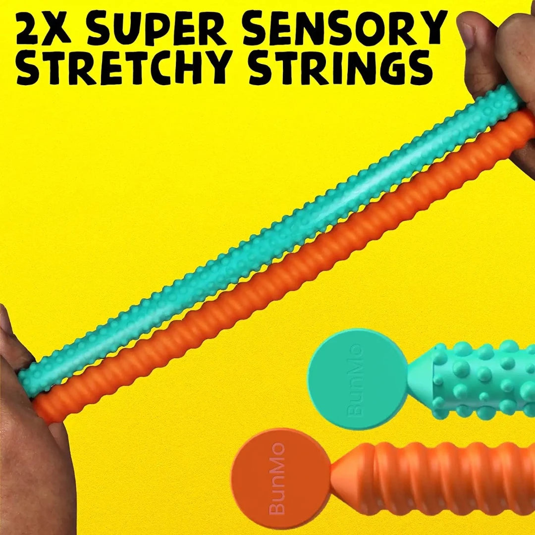 BunMo Super Sensory Textured Stretchy Strings 6 Pack Different